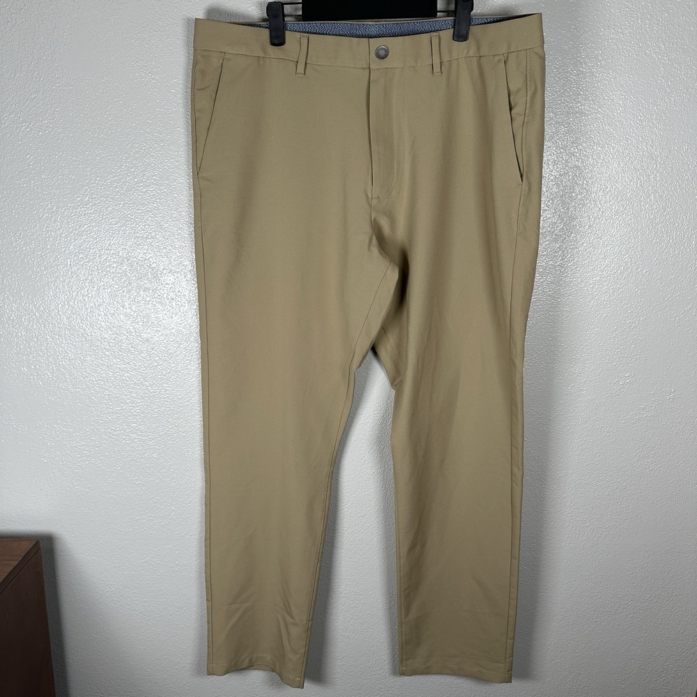 Bonobos Golf Pants Mens Size 38x32 Athletic Fit Khaki Straight Leg Chino Stretch